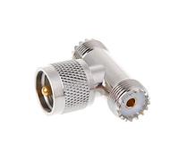 Ocobudbxw a Forma di T UHF Maschio PL259 a 2 UHF Femmina SO239 Triplo connettore RF Adattatore coassiale a 3 Vie