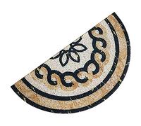 Ocobudbxw Zerbino semicircolare, Tappetino in PVC a Mezza Luna con Motivo in Marmo Antiscivolo, 30X60cm