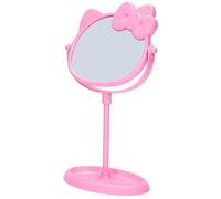 Ocomuan Simpatico specchio per trucco da scrivania, con simpatico motivo cartone animato rosa, specchio compatto con supporto per il trucco, adatto per bagno o camera da letto, per feste di