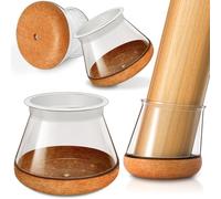 OCONDA 24 Pezzi Gommini per Sedie Rotondi Silicone, Feltrini per Gambe di Mobili, Proteggere il Pavimento dal Rumore Trasparente (Fit:20.1-30mm)