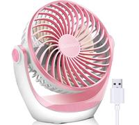 OCOOPA Ventilatore da Tavolo,Mini Ventilatore USB,con Forte Flusso d'aria e Funzionamento Silenzioso, Velocità Regolabile, Testa Girevole a 360 °, per Scrivania, Ufficio, Casa