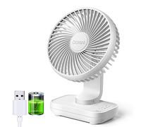OCOOPA Ventilatore da Tavolo USB con Batteria di 4000mAh Ricaricabile, Mini Ventilatore da Tavolo Portatile di 12cm a 4 Velocità, Silenzioso e con un Potente Flusso d’Aria, Indicatore della Batteria