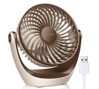 OCOOPA Ventilatore USB, ventilatore da tavolo USB con forte flusso d'aria e funzionamento silenzioso, ventola di raffreddamento portatile regolabile a 360 ° testa girevole per casa, ufficio, camera da