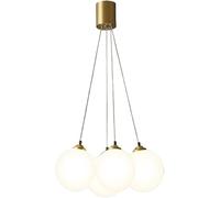 ocpcrn Lampadari, Bubble Mid Century, G9 Cluster Ball Milk Glass Hangingp, Scale Ottone Luce, P per Dinitable Soggiorno Camera da Letto Cucina Isola Fattoria /4 luci/a