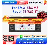 Octa Core 7862 Android12 autoradio Stereo Multimidia Player per BMW 3 E46 Rover 75 MG ZT 1999-2005 Auto Audio GPS Navi CarPlay
