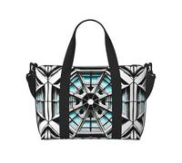 Octagon Building Travel Duffle Bag-Lightweight Carry On Weekender per uomini e donne, borsa impermeabile durante la notte per palestra gite nel fine settimana
