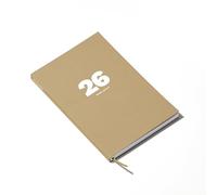 OCTÀGON DESIGN | 2026 Large Weekly Planner | Planner settimanale | 12 mesi; gennaio - dicembre 2026 | Formato A4 | Color Camel | Copertina morbida | Rimane completamente aperto