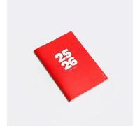Octagon Design, agenda mensile 2025/2026, anno accademico, 12 mesi: agosto 2025 - luglio 2026, l'iconico planner mensile di Octagon, formato A5, rosso, copertina morbida