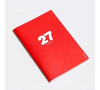 Octàgon Design Big Monthly Planner 2027, planner mensile, 12 mesi, gennaio a dicembre 2027, l'iconica agenda mensile di Octàgon, formato A4, colore rosso, copertina morbida