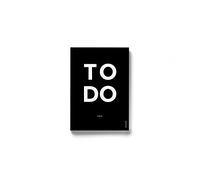 OCTÀGON DESIGN | Blocco note TO DO | To do today - soon - later | 75 fogli | Colore nero | Dimensioni simili a A5 (135 x 200)