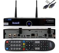 Octagon SF8008 4K Twin Supreme V3 UHD E2 2xDVB-S2X Linux PVR Twin-SAT ricevitore satellitare, Wi-Fi dual-band 2.4/5G, 1 Gbit LAN, interfaccia M.2, HDR 10, BT 5.1, telecomando IR, cavo HDMI HTS e-com