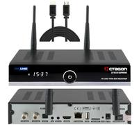 OCTAGON SF8008 UHD 4K Supreme Twin Sat Receiver + NONIC HDMI Cavo, 2 X DVB-S2X Tuner, E2 Linux & Define OS, con funzione di registrazione PVR, M.2 M Key, Gigabit LAN, Sat to IP, lettore di schede