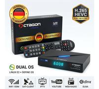 Octagon SFX6008 iP WL HD Digital Sat-Receiver Linux Smart TV 1080p Nero