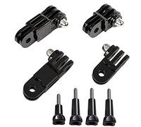 OctinPris Set di adattatori per braccio pivot regolabile a 3 vie, con giunti dritti lunghi e corti, convertitore da 35 mm50 mm (2 x stessa direzione + 2 x retro) con 4 viti a pollice per Gopro Hero