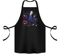 Octo Capocuoco Divertente Octopus Cucinare Cotone Grembiule 100% Biologico