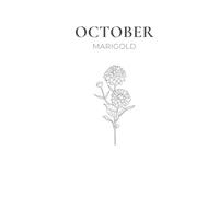 October Birth Flower Journal: Marigold