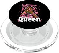 October Black Woman Fight Like A Queen Breast Cancer PopSockets PopGrip per MagSafe