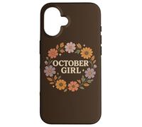 October Girl Cosmos Calendula Nascita Fiore Autunno Corona Custodia per iPhone 16
