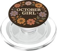 October Girl Cosmos Calendula Nascita Fiore Autunno Corona PopSockets PopGrip per MagSafe
