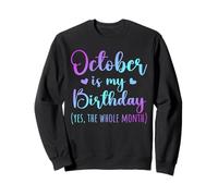 October is My Birthday Intero Mese Uomini Donne Bambini Tie Dye Felpa