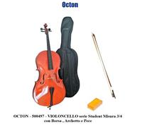OCTON STUDENT 500497 VIOLONCELLO misura 3/4 COMPLETO DI ARCHETTO E BORSA NUOVO