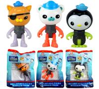 Octonauts Fisher-Price Glow in Dark Octo Suits Pack 4 Pezzi Giocattolo Action Figure - Captain Barnacles, Kwazii & Peso