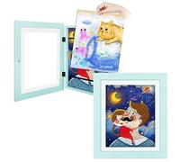 Octonyluck Cornice artistica per bambini, cornice disegni bambini A4, apertura frontale, cornices pieghevole riempibile per conservare e mostrare disegni per bambinis, galleria di famiglia