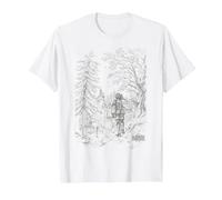 OCTOPATH Traveler 0 - Illustrazione Chiave (Line Art) Maglietta, Uomo, Bianco, 4XL