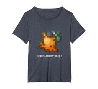 OCTOPATH Traveler 0 - Octopuff Pixel Maglietta, Donna Plus-Size, Pervinca, 1X