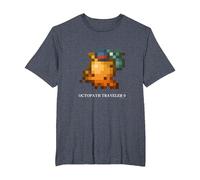 OCTOPATH Traveler 0 - Octopuff Pixel Maglietta, Uomo Taglie Grandi, Pervinca, 2X Tall