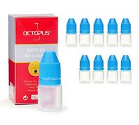 Octopus 10 flaconi contagocce da 3 ml per colori, siero ecc., Bottigliette con chiusura a goccia blu