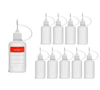 Octopus 10 Plastikflaschen 30 ml aus LDPE, G14, Tropfverschluss mit Nadelkappe, weiss