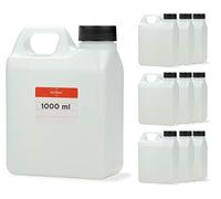 Octopus 10x Taniche da 1000 ml, taniche da 1 litro d'Acqua da Campeggio, taniche vuote in plastica per Alimenti, Oli o Prodotti chimici, taniche in plastica HDPE