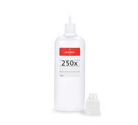 Octopus 250x 100 ml bottiglie per liquidi + etichette, ad es. per e-liquidi + sigarette elettroniche, bottiglie di plastica in PE LDPE, bottiglie per il dosaggio di liquidi, bottiglie con contagocce