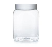 Octopus 5 x 400 ml Vasetti PET con coperchio a vite per alimenti, colori, oli, polveri, vasetti in plastica con coperchio a vite, vasetti per frappè, vaso per marmellata