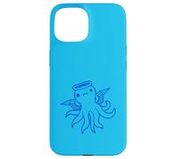 Octopus Angel Heaven Holy Halo Sweet Happy Carino cartone animato divertente Custodia per iPhone 15