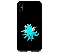 Octopus Angel Heaven Holy Halo Sweet Happy Carino cartone animato divertente Custodia per iPhone XS Max