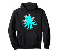 Octopus Angel Heaven Holy Halo Sweet Happy Carino cartone animato divertente Felpa con Cappuccio