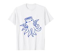 Octopus Angel Heaven Holy Halo Sweet Happy Carino cartone animato divertente Maglietta