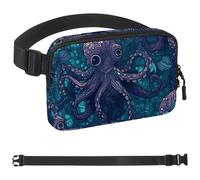 Octopus Art-1116 - Marsupio unisex alla moda, sportivo, sottile, alla moda, per jogging, escursionismo, escursionismo, donna, uomo, multicolore, 4 x 23 x 15 cm, Multicolore, 1.5x9.0x5.9in/4x23x15cm