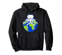 Octopus attacca il pianeta tentacolo mostro alieno gigante terrestre Felpa con Cappuccio