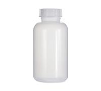 Octopus Bottiglia da 2000 ml a collo largo in LDPE con tappo a vite, bottiglia chimica vuota da 2 litri, bottiglia da laboratorio con coperchio come contenitore per laboratorio, cucina o hobby