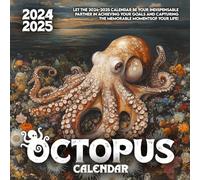 Octopus Calendar 2024 2025: 16 Months of The Animal from Sep 2024 to Dec 2025,Square 8.5 x 8.5 Inches Gift For Organizing & Planning