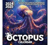 Octopus Calendar 2024 2025: 16 Months of The Animal from Sep 2024 to Dec 2025,Square 8.5 x 8.5 Inches Gift For Organizing & Planning