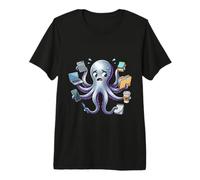 Octopus Customer Supoort Working Ufficio di Lavoro Maglietta Premium