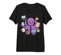 Octopus Customer Supoort Working Ufficio di Lavoro Maglietta Premium