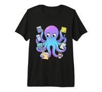 Octopus Customer Supoort Working Ufficio di Lavoro Maglietta Premium