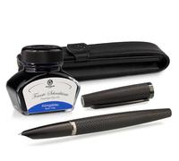 Octopus Diplomat Viper Nero - Penna stilografica premium, con inchiostro Fluids (30ml) & astuccio in vera pelle
