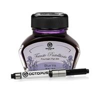 Octopus Fluids Blue Iris - Inchiostro per penna stilografica a colori pastello, convertitore incluso, inchiostro da scrittura nel calamaio, viola 30 ml