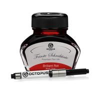 Octopus Fluids Brillante Rot - inchiostro da scrittura con convertitore, inchiostro penna stilografica, rosso 30 ml